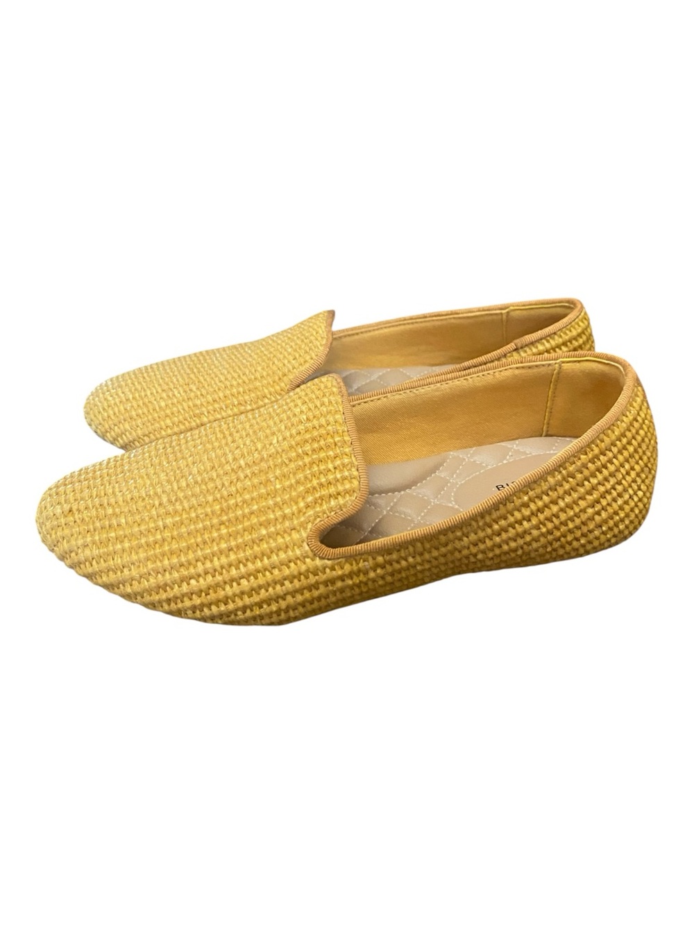 Birdies Yellow Woven Textile Slip On Loafer Starling Flats